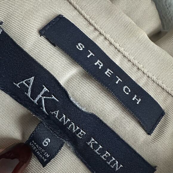 Anne Klein Trench Dress Beige Double Breasted Belted Midi Shirt Dress Sz 6 - Picture 7 of 10